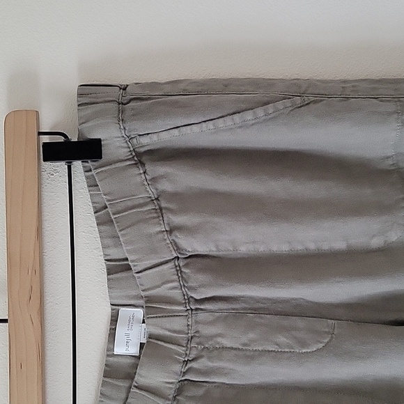 J. Jill Green Garment Dyed Linen Roll Tab Pull-on Pants Size Medium M - Picture 4 of 10